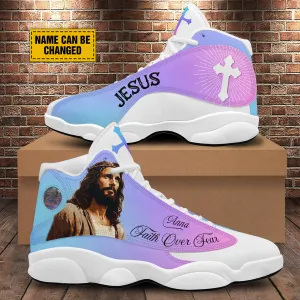 Customized Jesus Saves Faith Over Fear Shoes - Jesus Christian Shoes - Gift For Christian