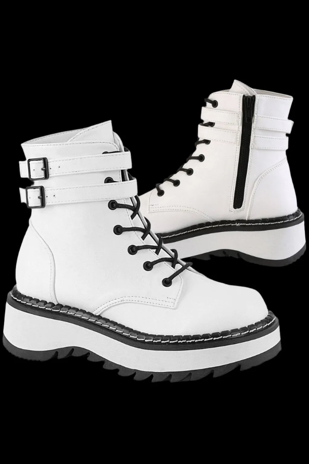 DemoniaCult LILITH 152 Boots White