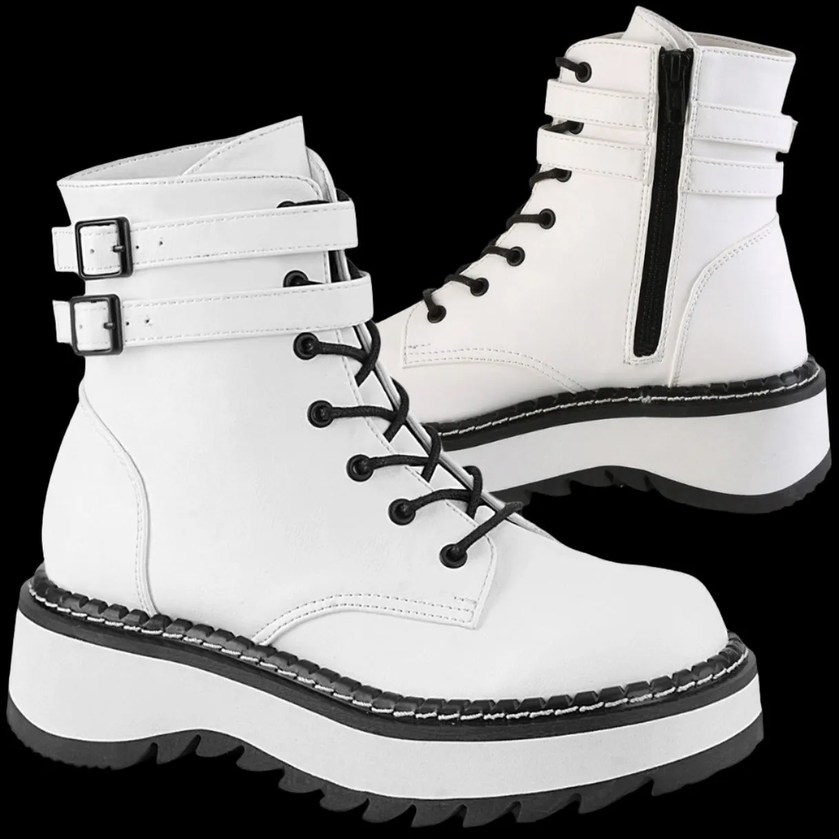 DemoniaCult LILITH 152 Boots White