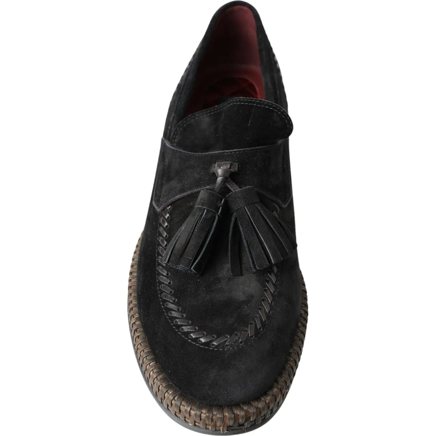 Dolce & Gabbana Elegant Black Suede Espadrilles Sneakers