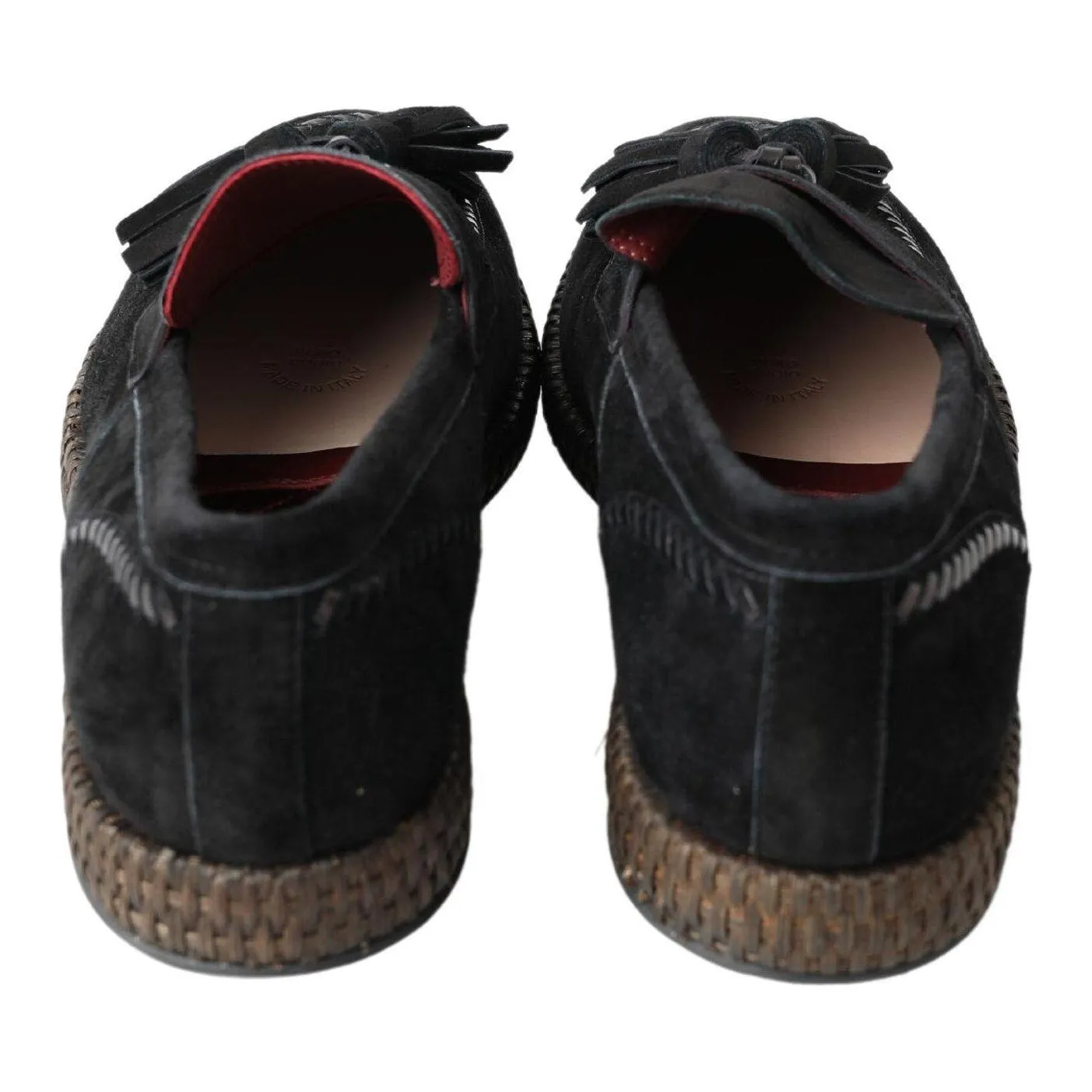 Dolce & Gabbana Elegant Black Suede Espadrilles Sneakers