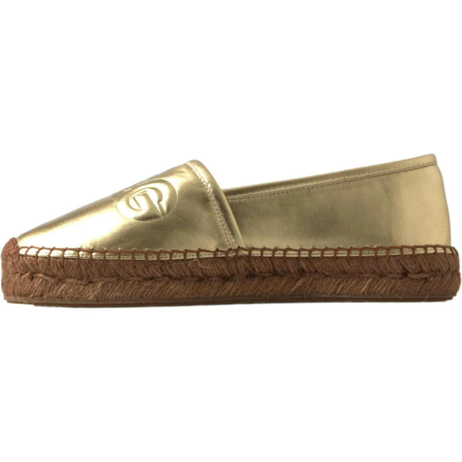 Dolce & Gabbana Golden Elegance Leather Espadrilles