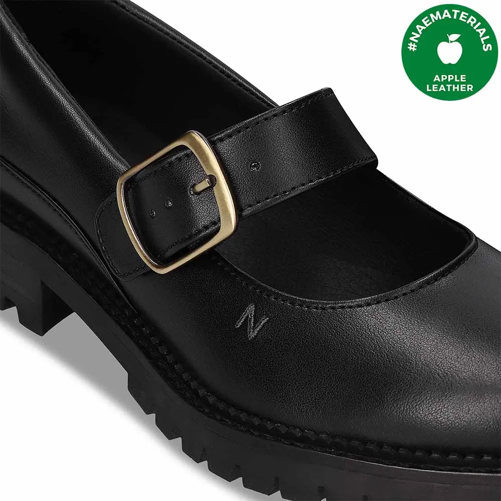 Emisa Women's Vegan Apple Leather Mary Janes | Black