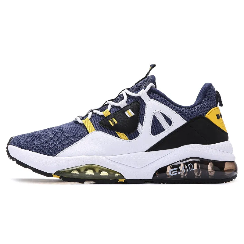 Erke Jogging Shoes Men Running D.Blue/Yellow 11120120118-605