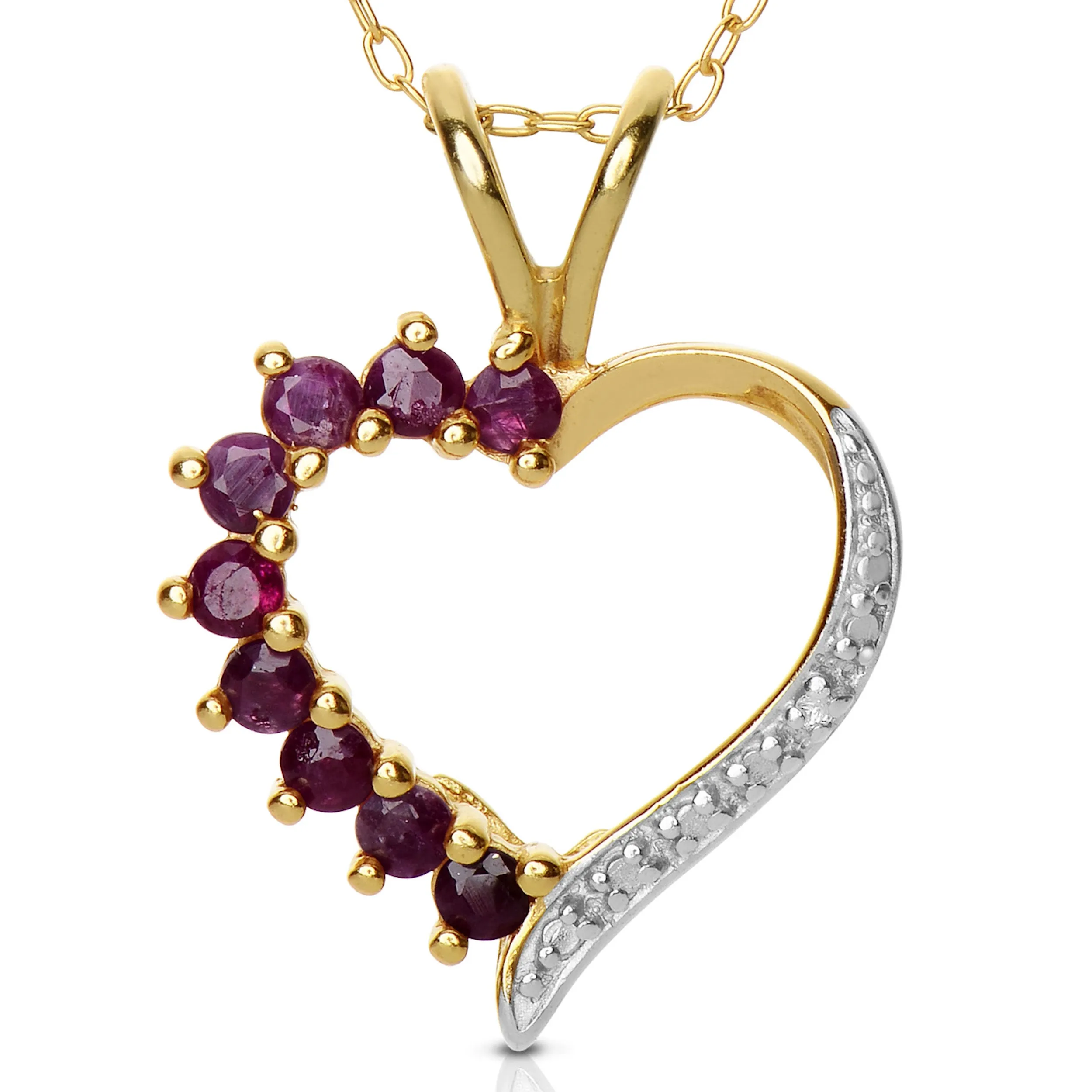 Fabienne Ruby Heart Necklace