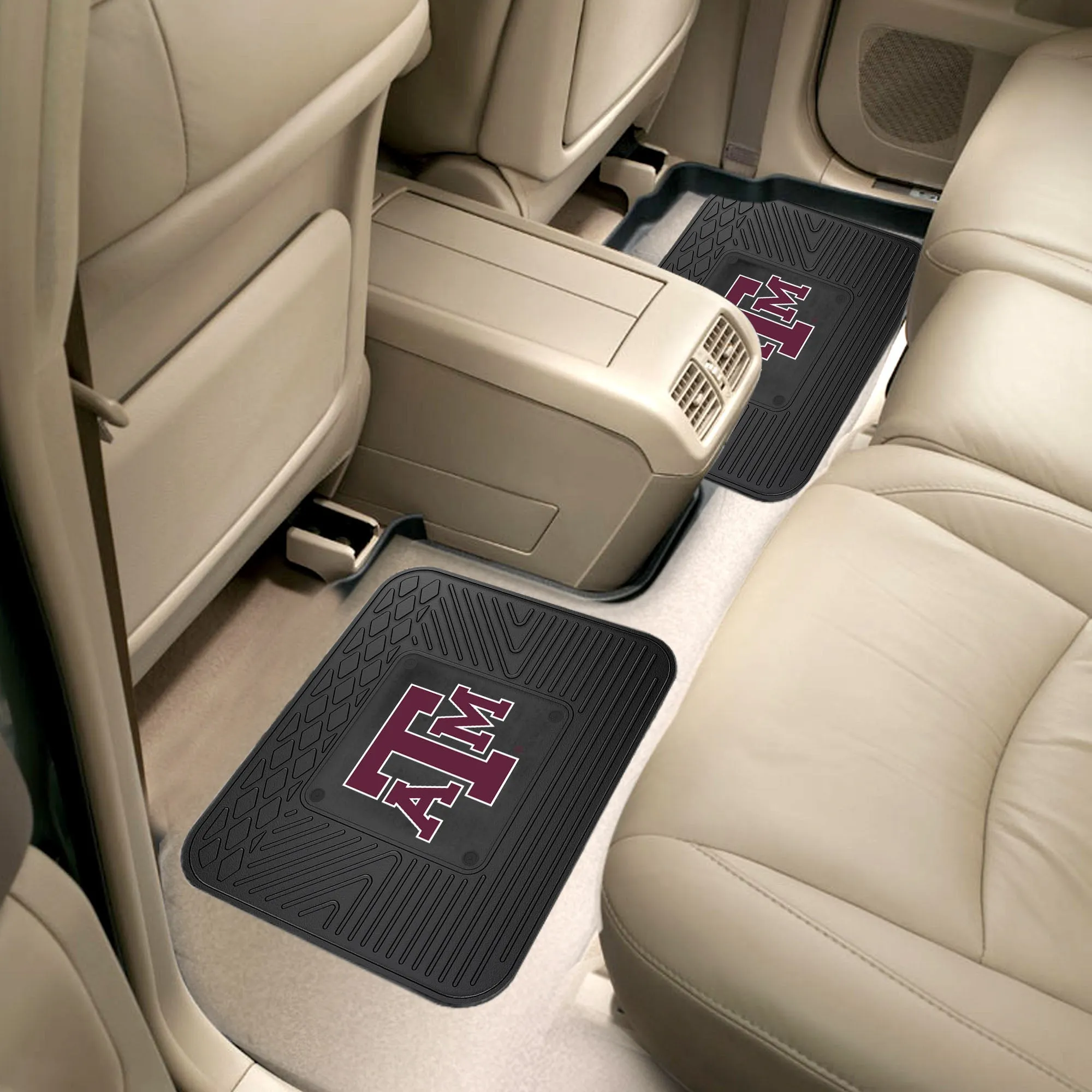 Fanmats Texas A&M Aggies Back Seat Car Utility Mats - 2 Piece Set