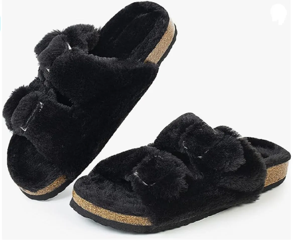 Fuzzy Slide Sandals