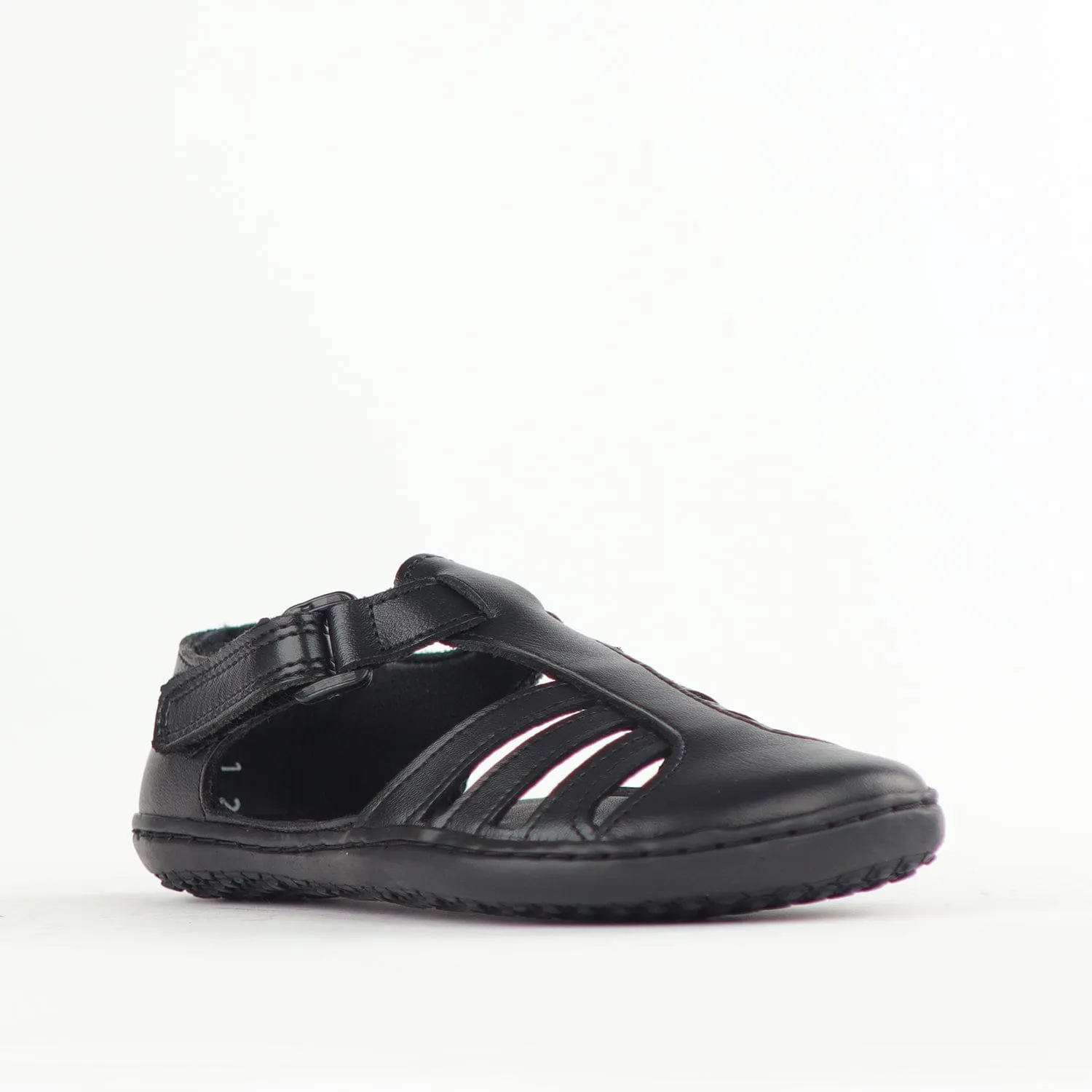 Girls School Sandal in Black Sizes 28 - 35 - 7810