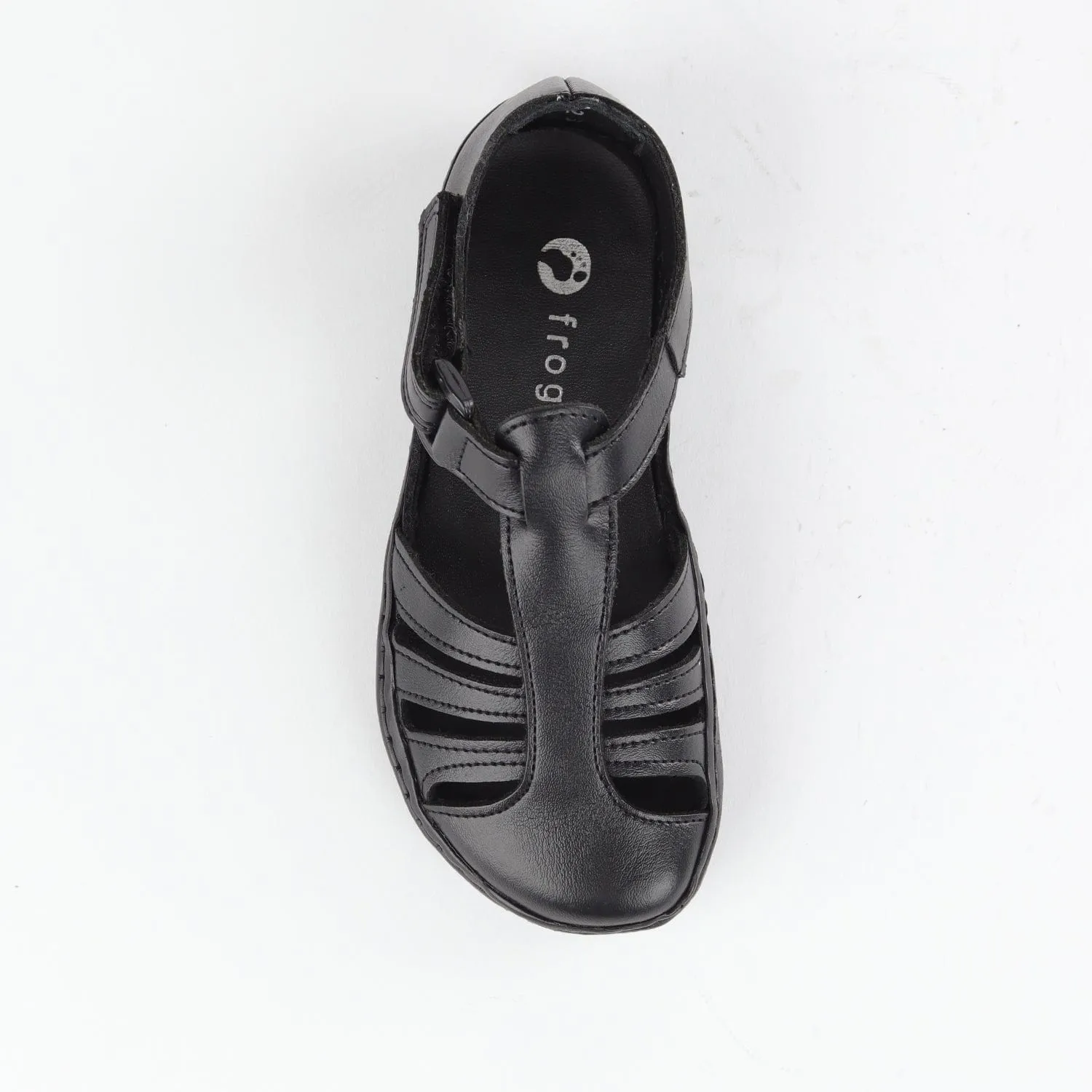 Girls School Sandal in Black Sizes 28 - 35 - 7810