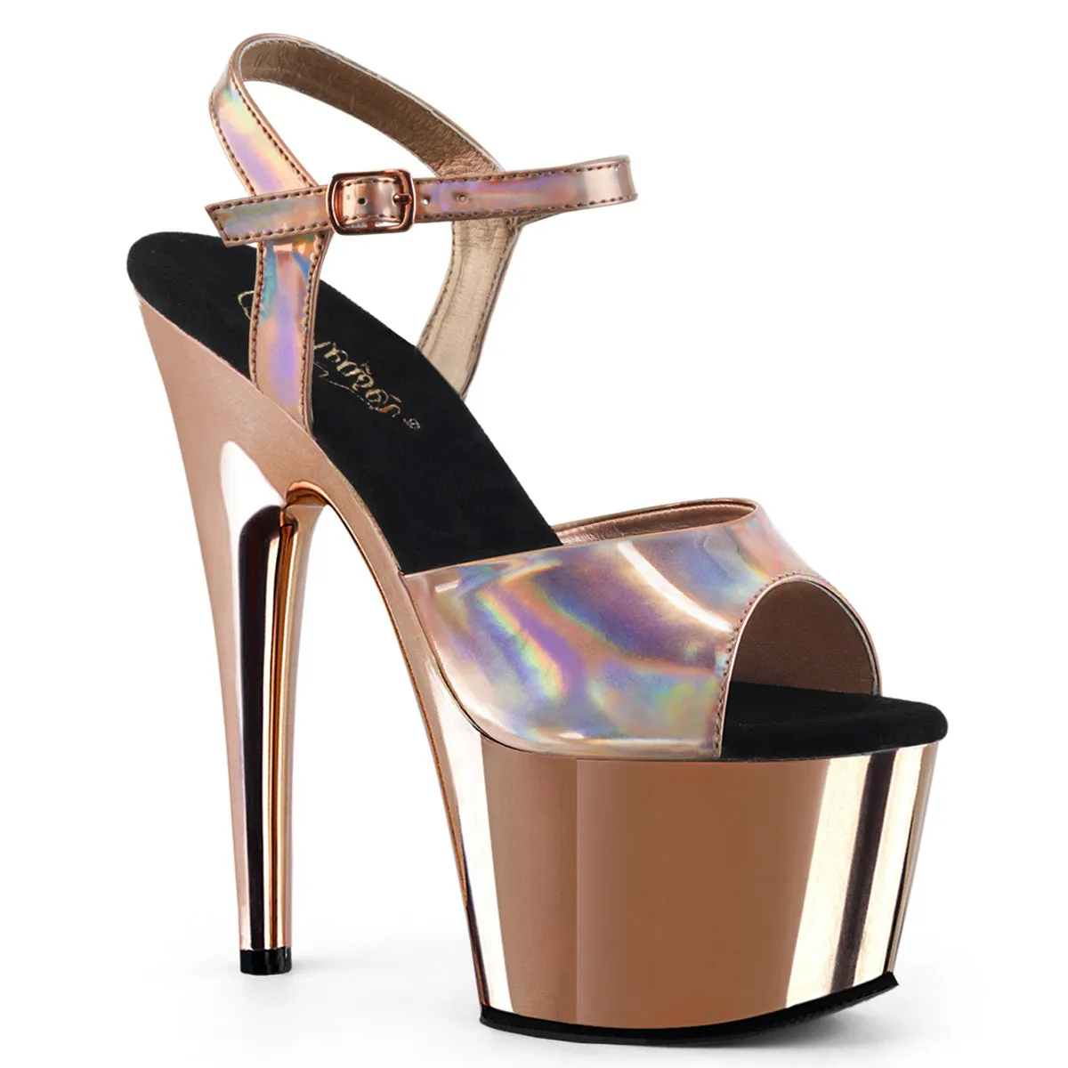 Gold Hologram Chrome Platform Sandals