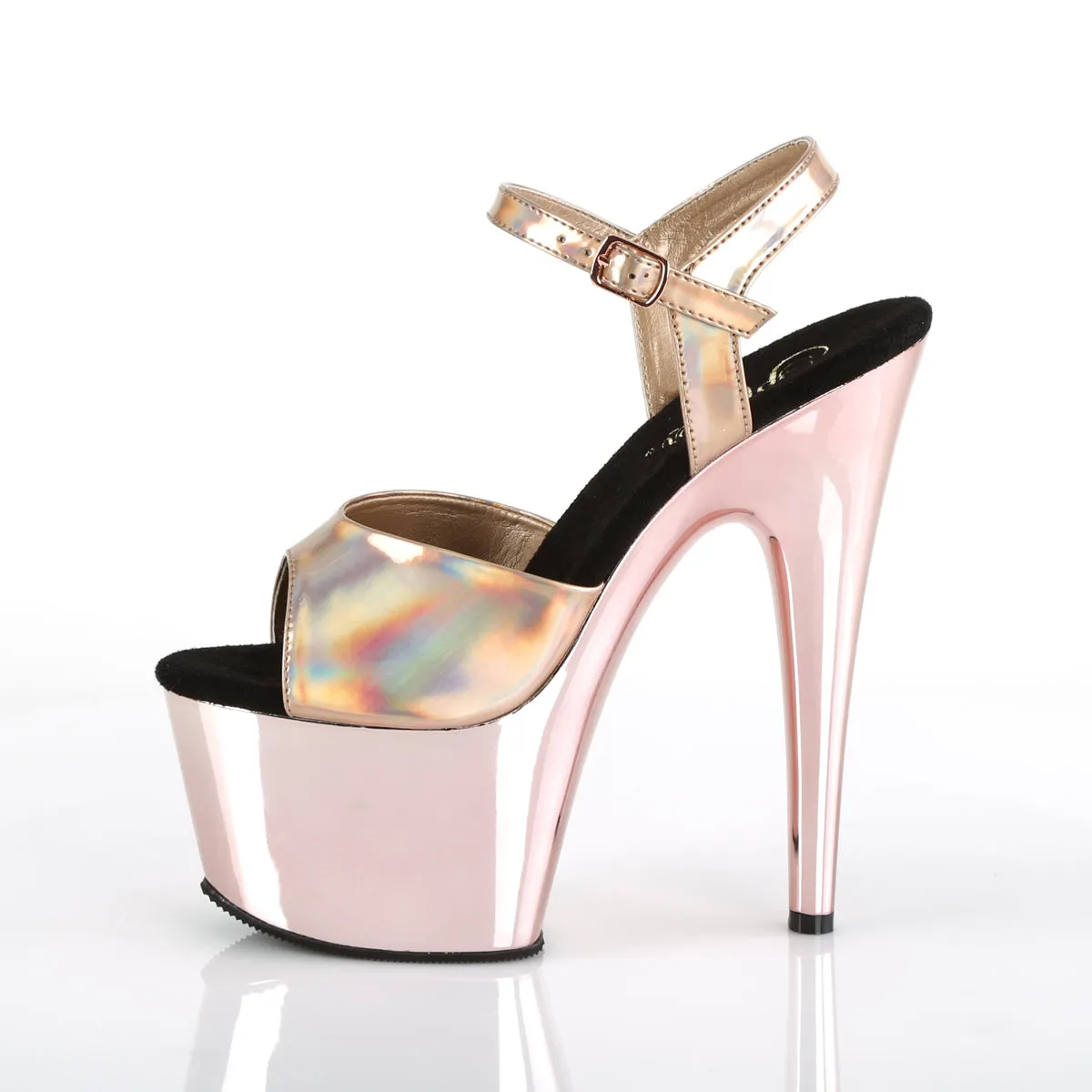 Gold Hologram Chrome Platform Sandals