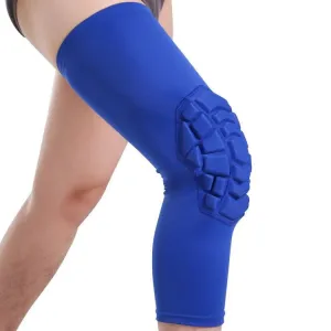 Hot Pressed Honeycomb Knee Pads Basketball Climbing Sports Knee Pads Protective Gear, Specification: XXL (Blue)