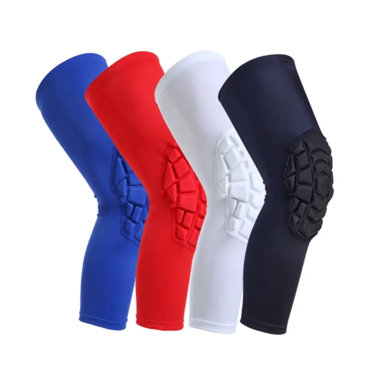 Hot Pressed Honeycomb Knee Pads Basketball Climbing Sports Knee Pads Protective Gear, Specification: XXL (Blue)