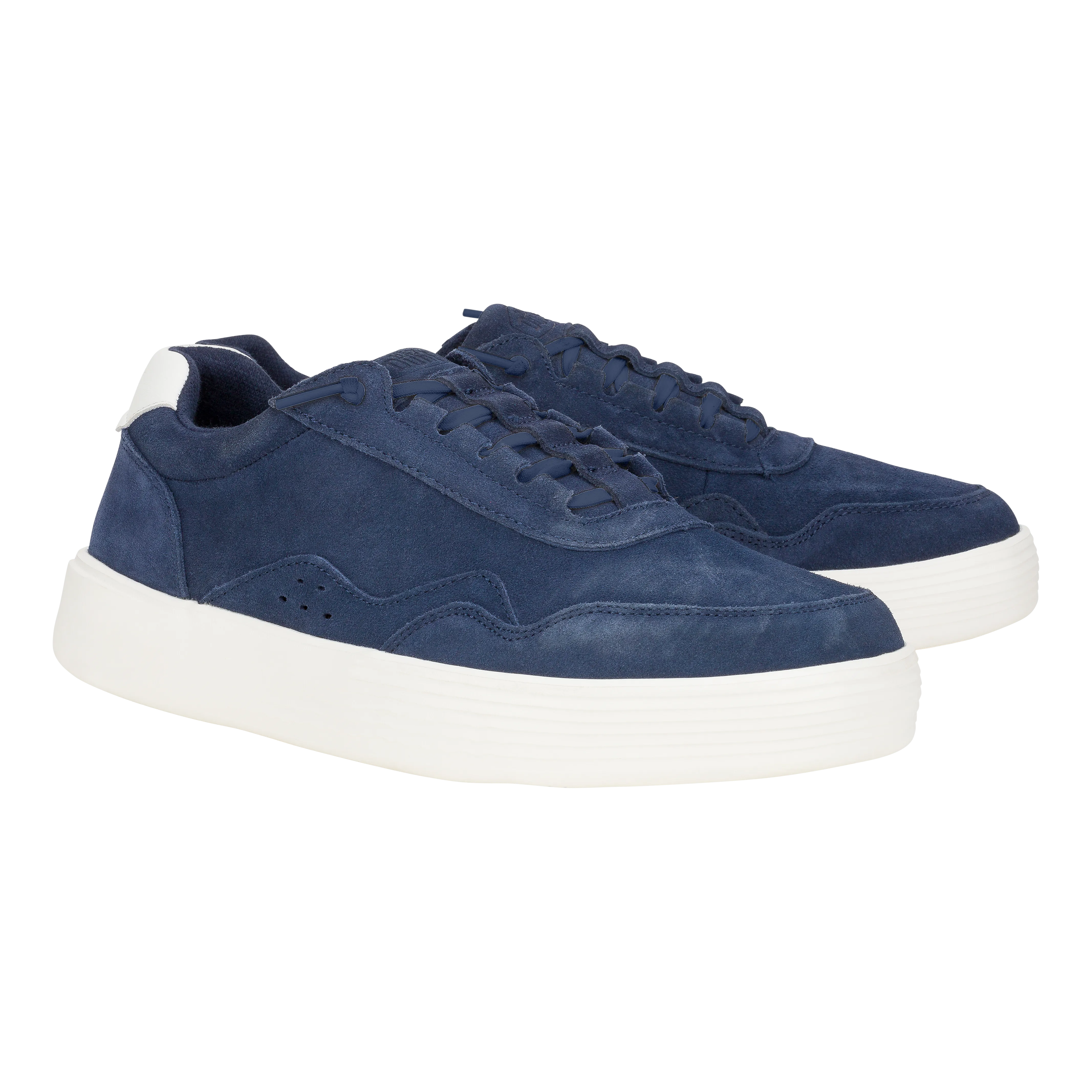 Hudson Suede Vintage Varsity - Navy/White