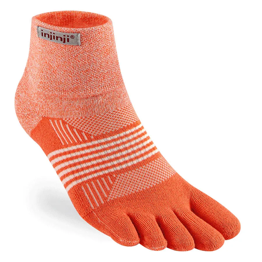 Injinji Trail Sock | Midweight | Mini-Crew | Geranium | Womens