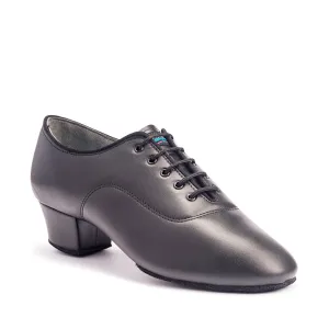 International-Mens: Rumba Split Sole Black LEATHER CARNI | 1.5" Latin