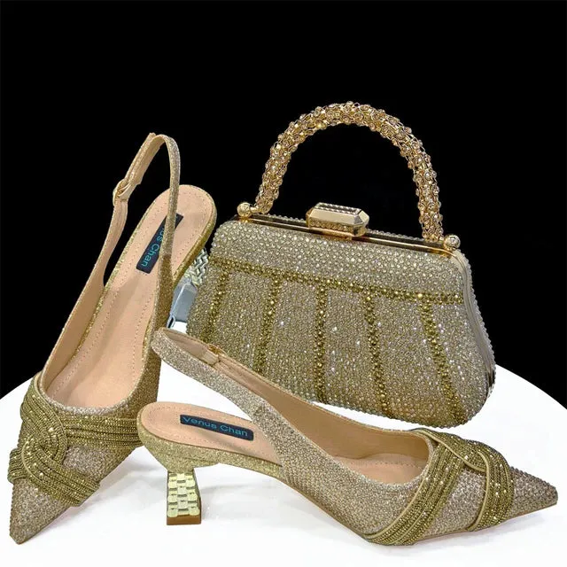 Italian Pumps and Matching Bag Set