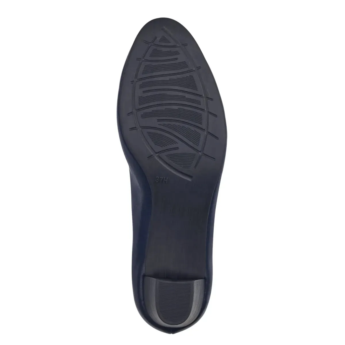 Jana Navy Wide-Fit Block Heel Shoe: Stability and Comfort