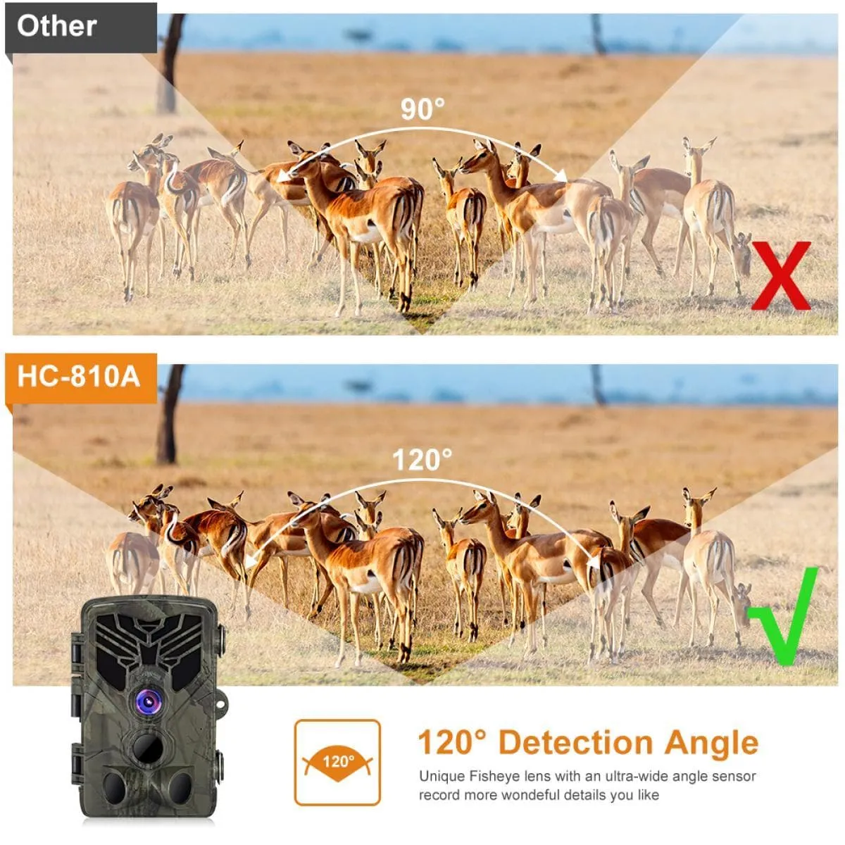 K&F Concept K&F HC810A trail camera Hunting Camera Scouting Trail Camera Wildview 1080P 20MP HD PIR Motion Night Vision Camera