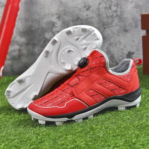 KickMaster New Men's Baseball Shoes/Auto Buckle Spikes Softball Shoes