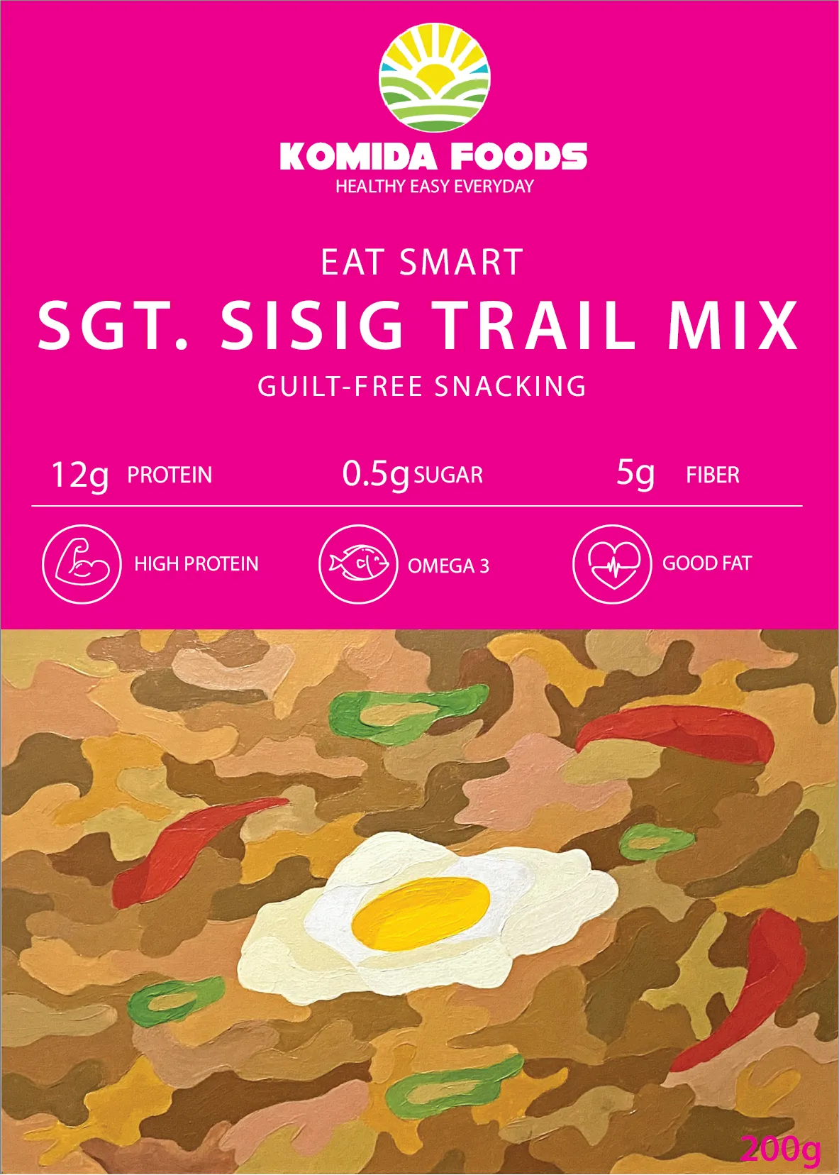 Komida Foods Sgt. Sisig Trail Mix 200g