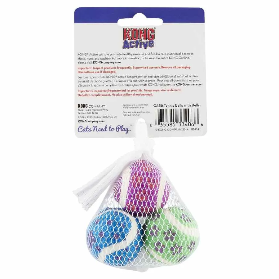 KONG Cat Tennis Balls With Bells