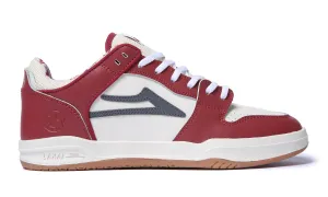 Lakai Shoes Telford Low - Dark Red/Cream Leather