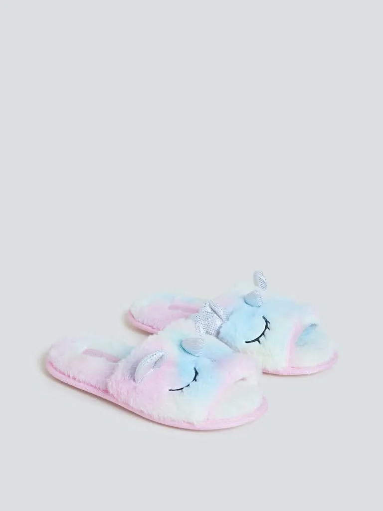 LUNA BLU Multicolour Unicorn Bathroom Slippers