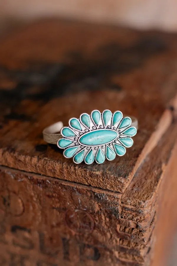 Lydia Turquoise Cuff Bracelet