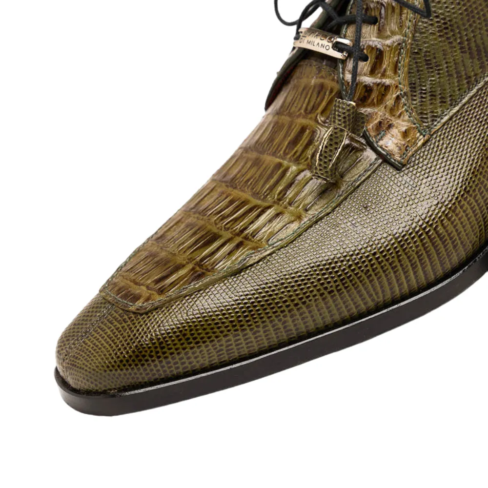 Marco Di Milano Merida Caiman Fus-Liz Ring and Leather Olive Green