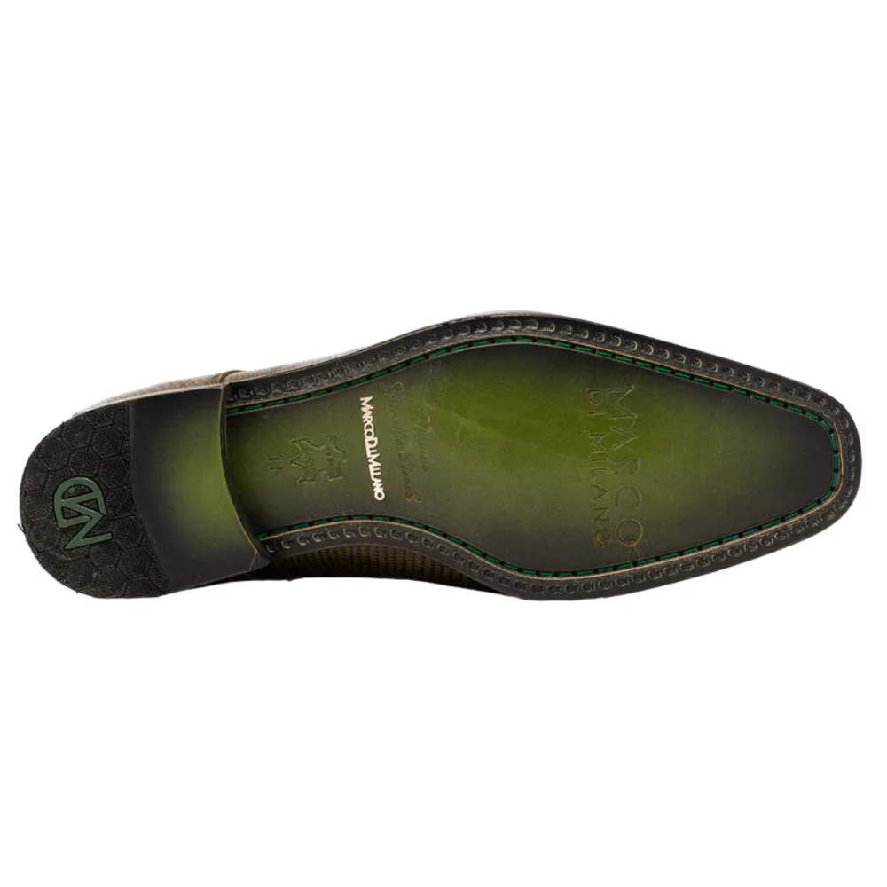 Marco Di Milano Merida Caiman Fus-Liz Ring and Leather Olive Green