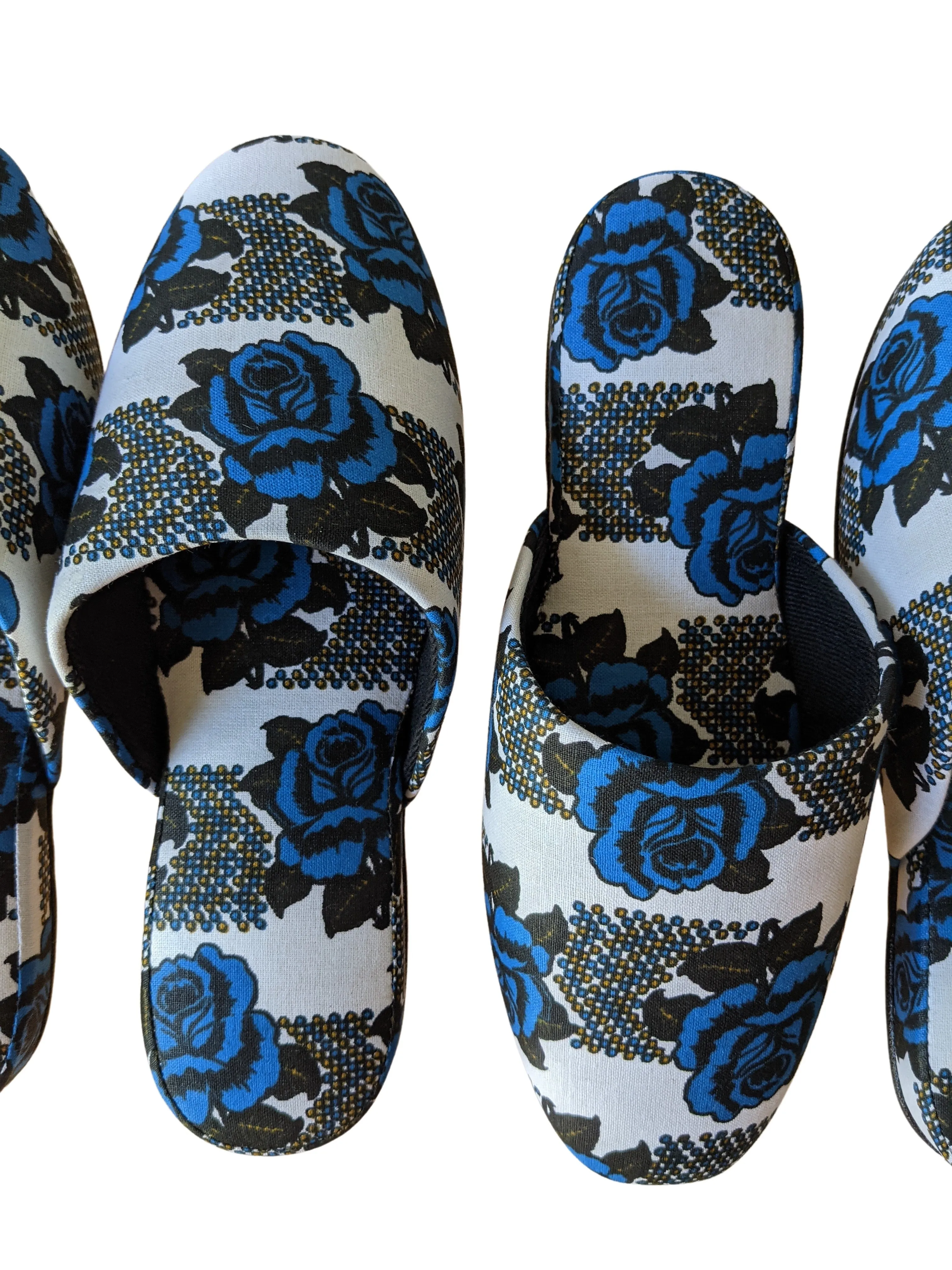 Medium Rose Print Mix Slippers [vinyl sole] Rose-M06 [Size Medium] Rose M06