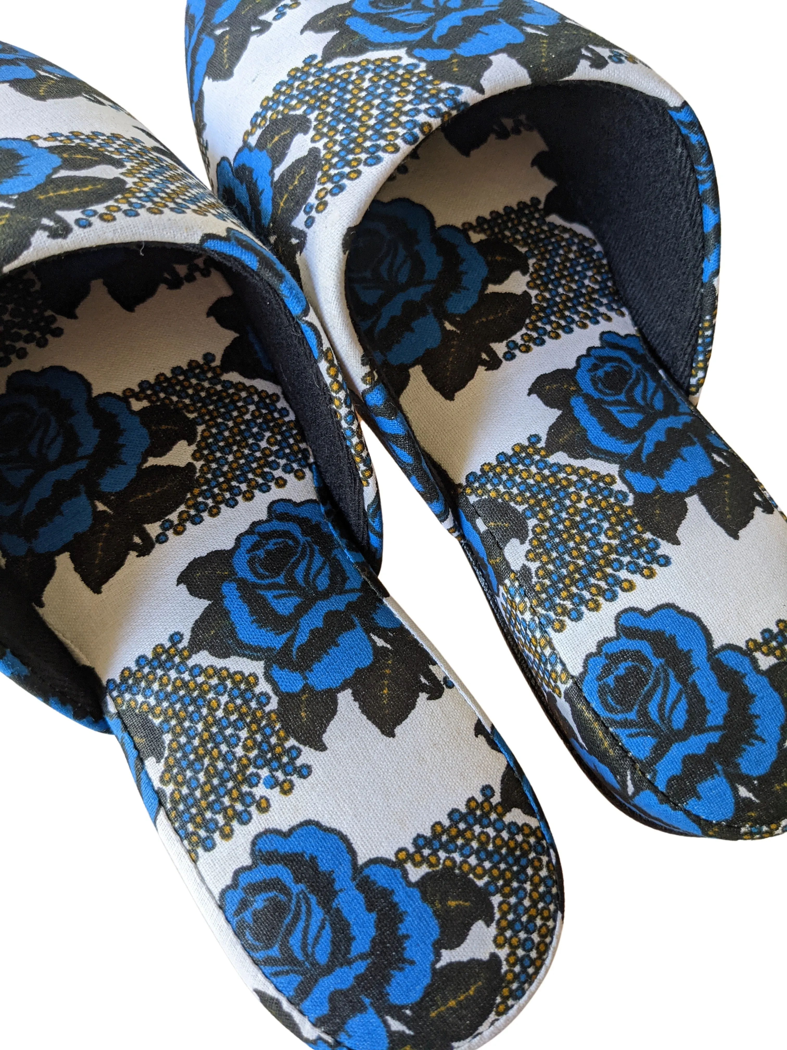 Medium Rose Print Mix Slippers [vinyl sole] Rose-M06 [Size Medium] Rose M06