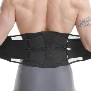 Men Steel Plate Squatting Weightlifting Exercise Use Waist and Abdominal Belt, Size: M(Black)