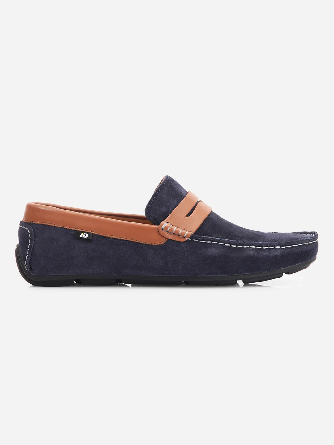 Men's Navy Moc Toe Casual Loafer (ID1142)