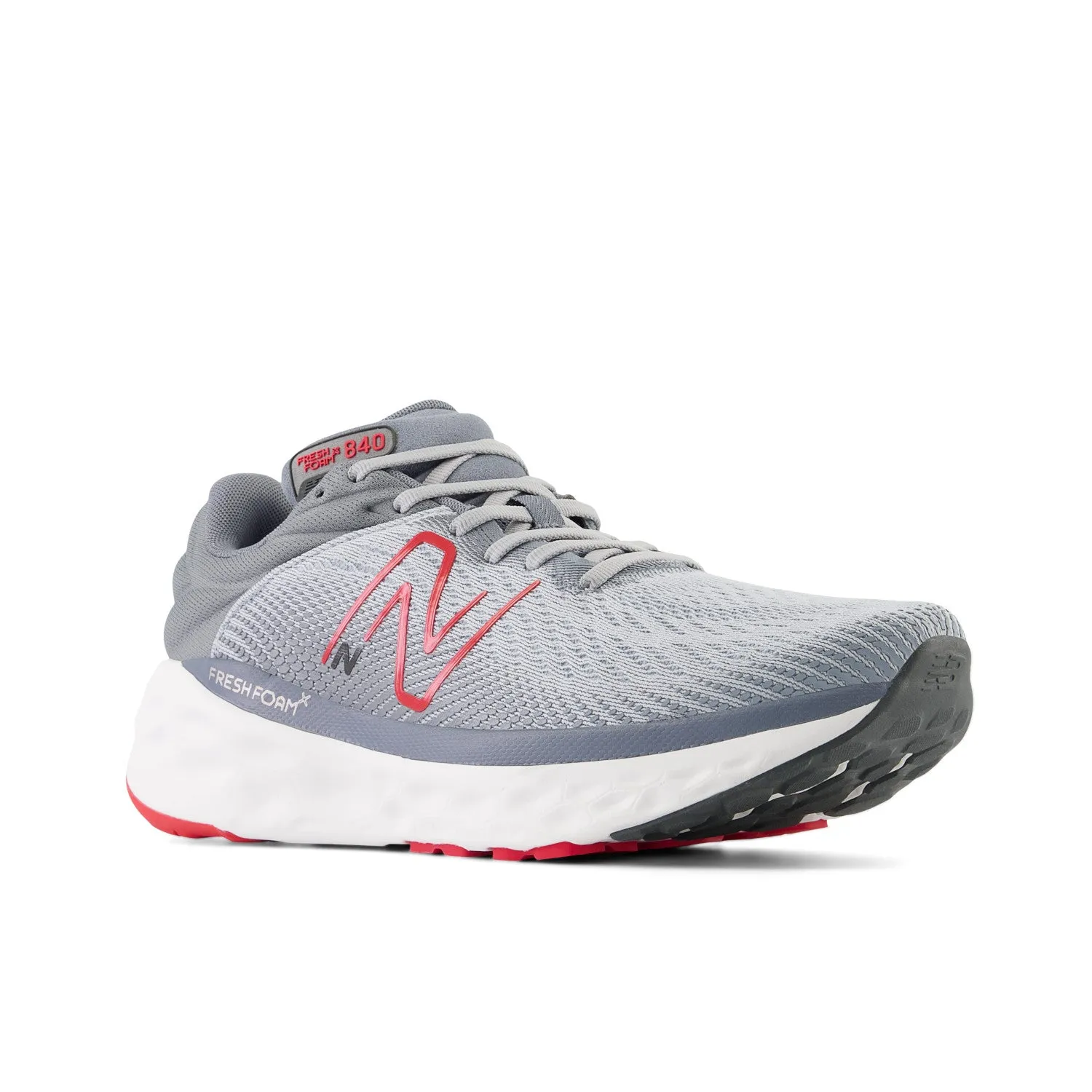 Men's New Balance Fresh Foam X 840v1 Color: Aluminum Grey with True Red