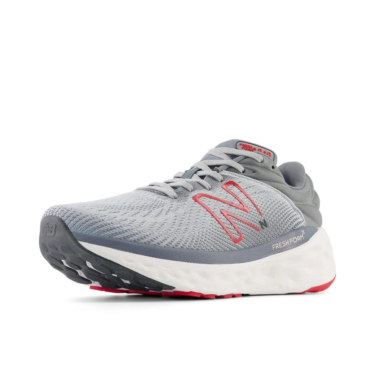 Men's New Balance Fresh Foam X 840v1 Color: Aluminum Grey with True Red