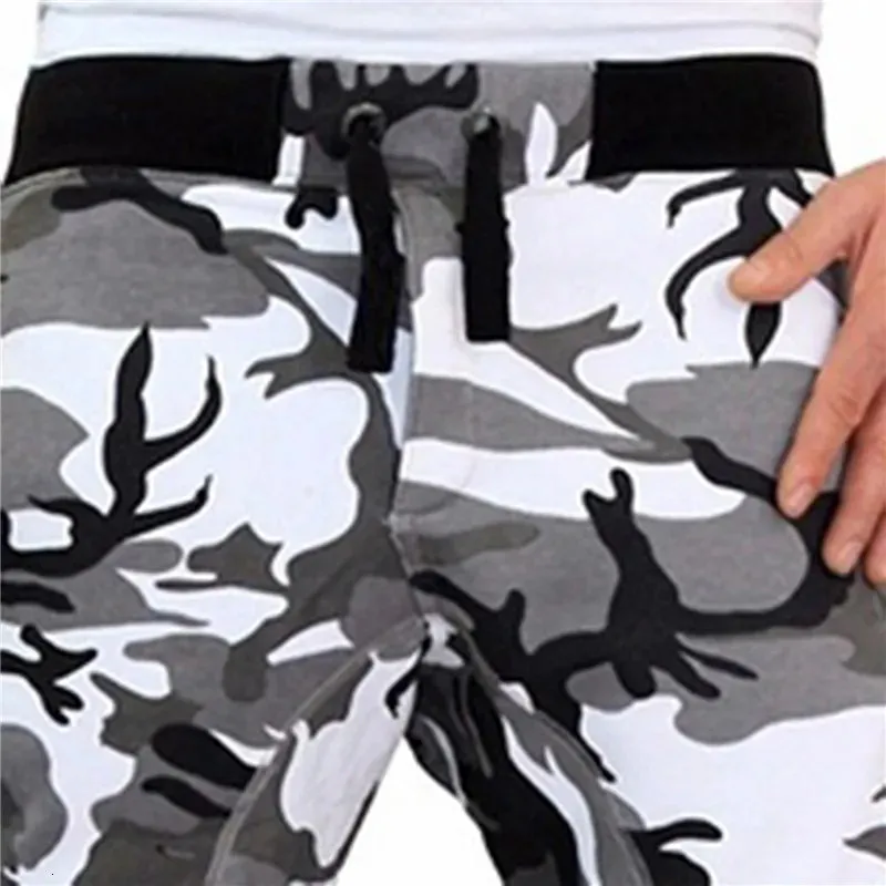 Men's Pants Mens Joggers Camouflage Sweatpants Casual Sports Camo Pants Full Length Fitness Striped Jogging Trousers Cargo Pants 230313