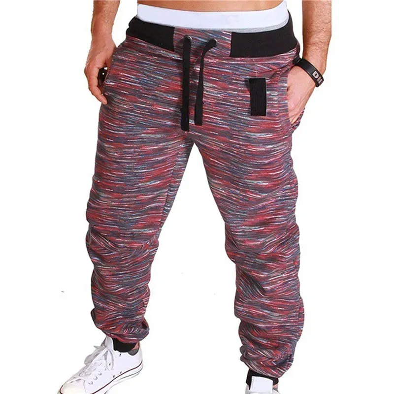 Men's Pants Mens Joggers Camouflage Sweatpants Casual Sports Camo Pants Full Length Fitness Striped Jogging Trousers Cargo Pants 230313