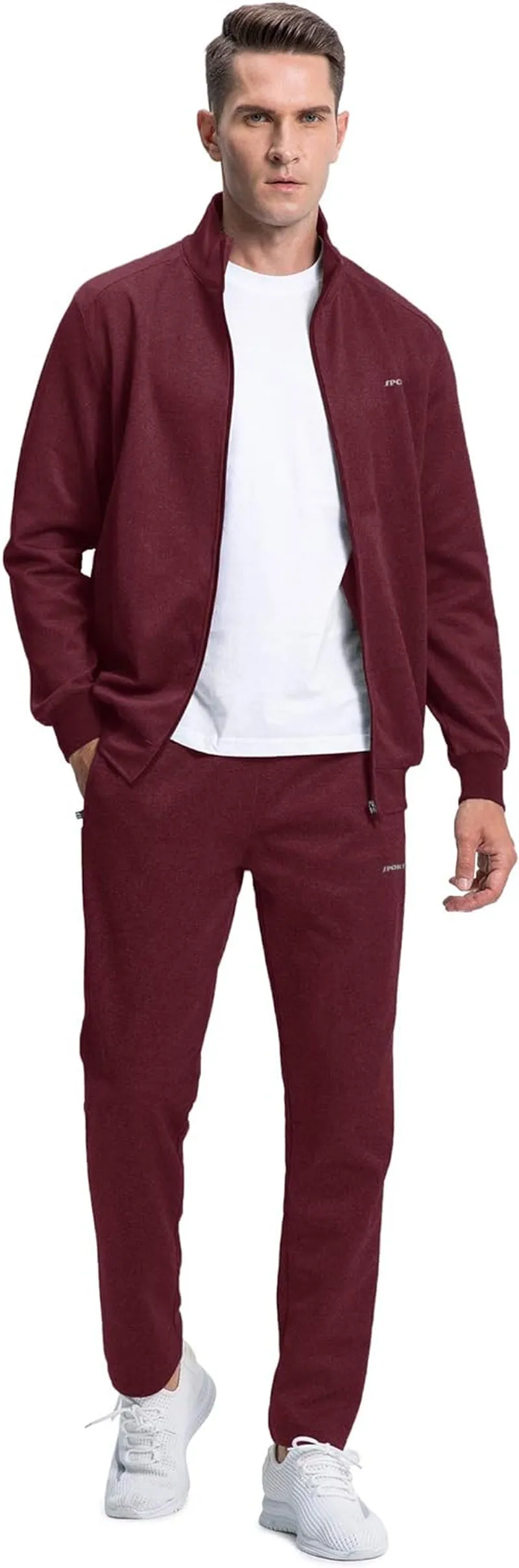 Men'S Tracksuit Set Full Zip Long Sleeve