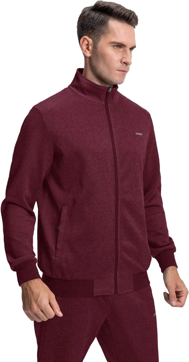 Men'S Tracksuit Set Full Zip Long Sleeve