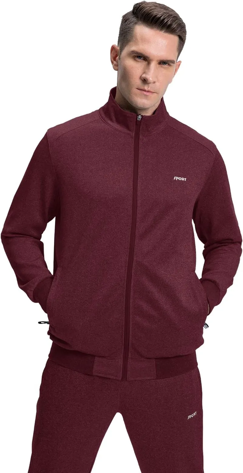 Men'S Tracksuit Set Full Zip Long Sleeve