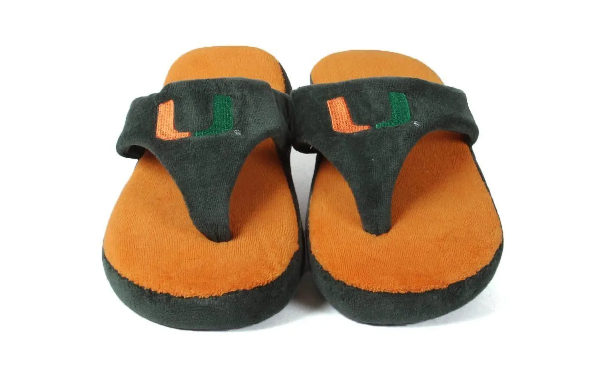 Miami Hurricanes Comfy Feet Flip Flop Slippers