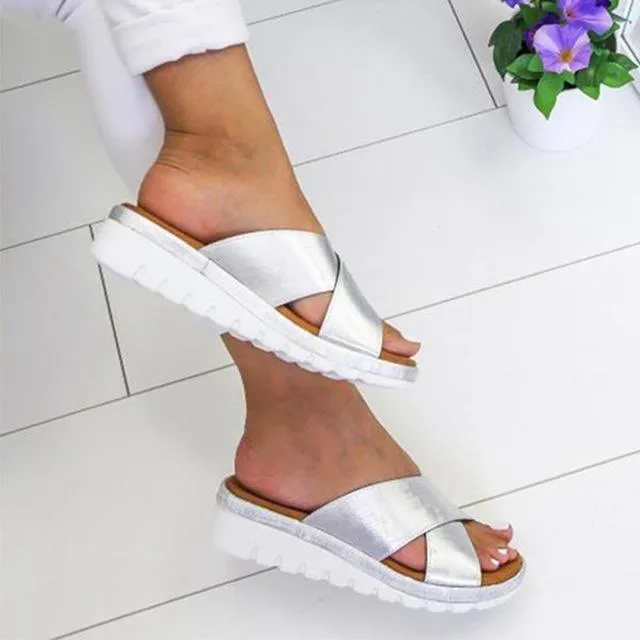 Mid-Heel Platform Sandals