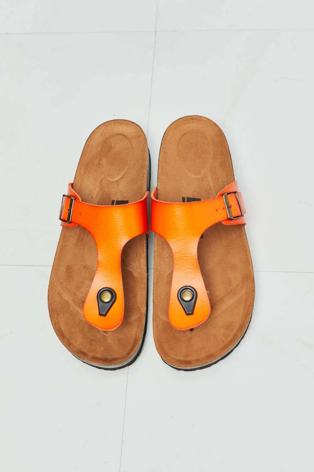 MMShoes Drift Away T-Strap Flip-Flop in Orange