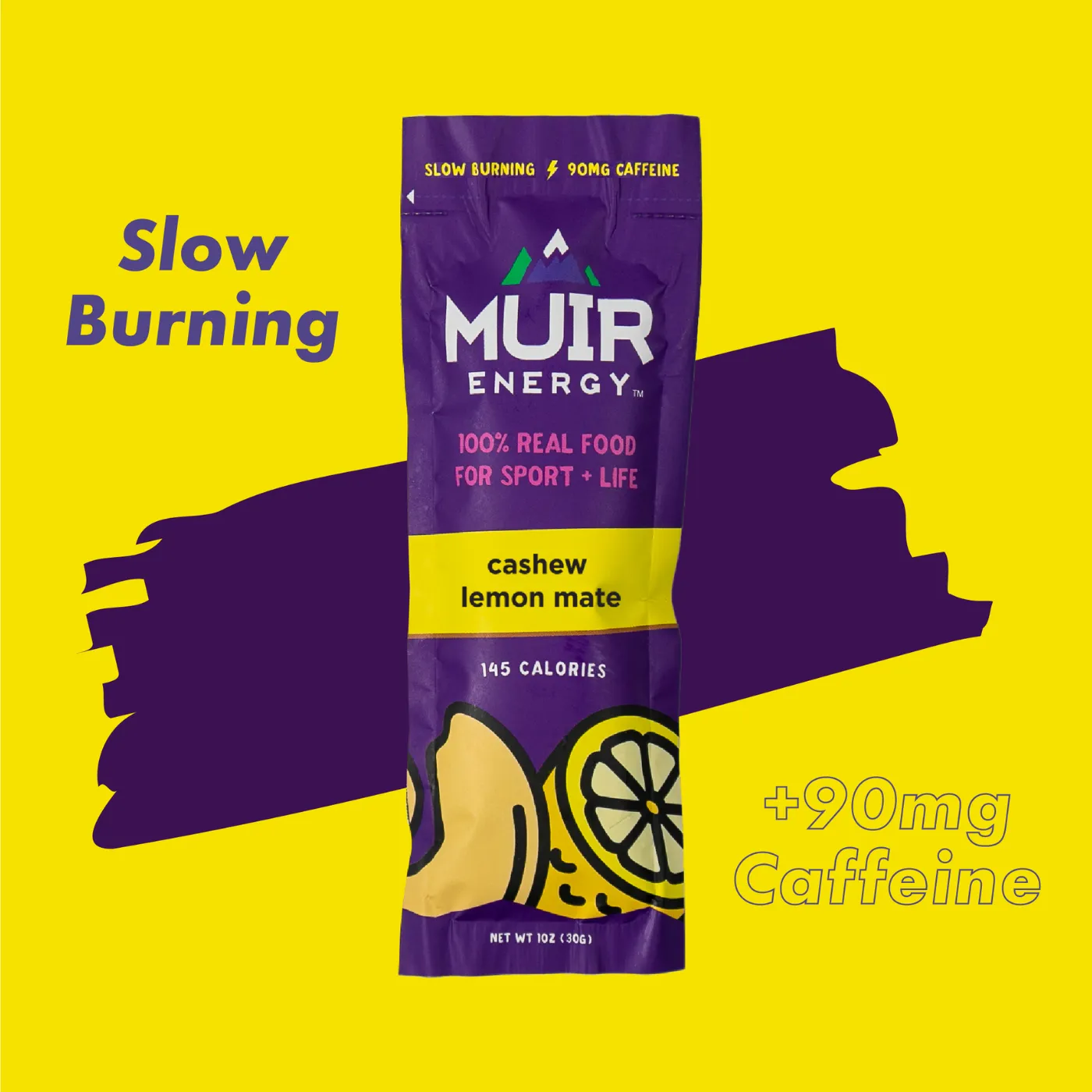 Muir Energy - Energy Gel - Cashew Lemon Mate (with caffeine) [Limited Edition]