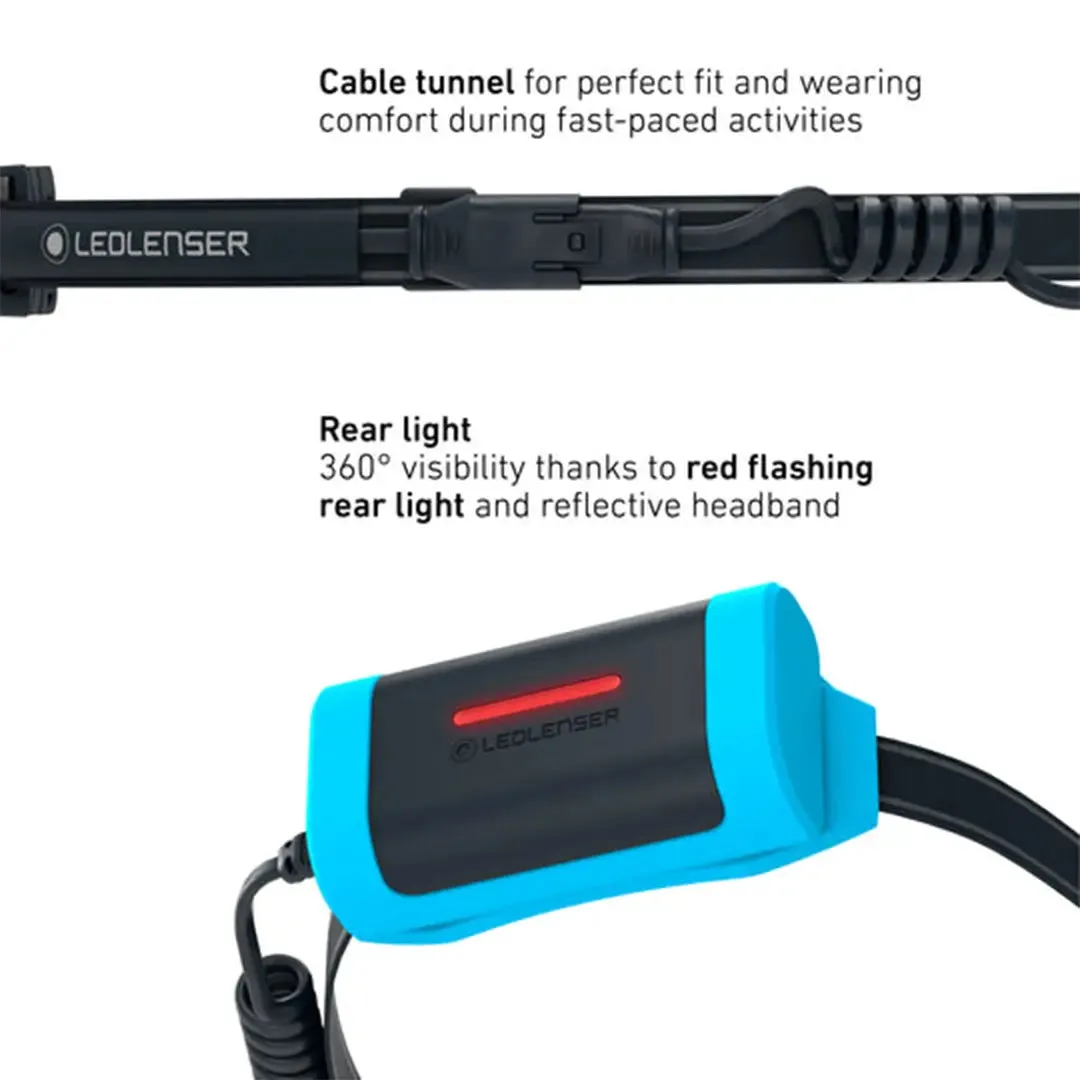 NEO9R Running Head Torch w/ Chest Strap - Blue by LED Lenser