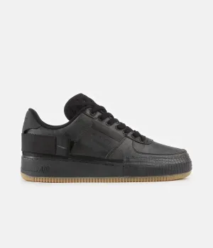 Nike Air Force 1 Type 1 Shoes - Black / Anthracite - Gum Light Brown