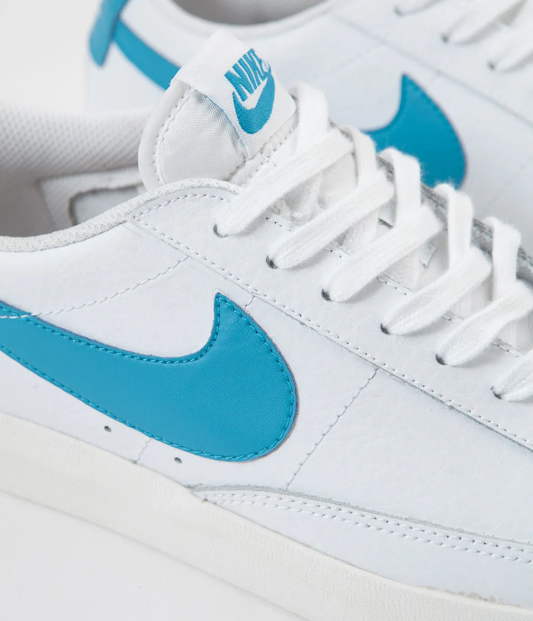 Nike Blazer Low Leather Shoes - White / Laser Blue - Sail