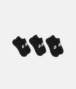 Nike Everyday Essential No Show Socks (3 Pair) - Black / White